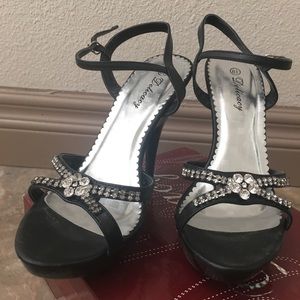 Black and rhinestone heals